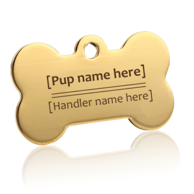 Custom Gold Bone Pup Tag