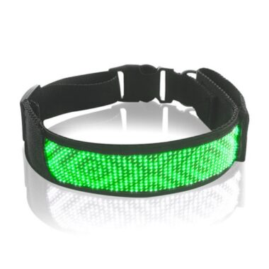 Programmable LED Puppy Play Collar (6 Colors) - green