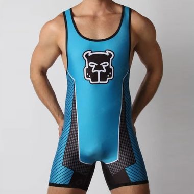 blue pup play singlet