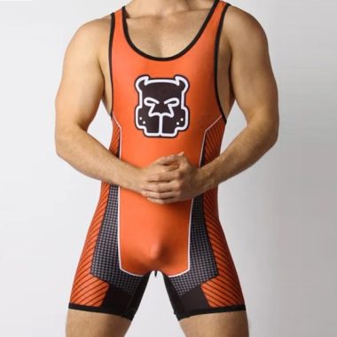 orange pup play singlet