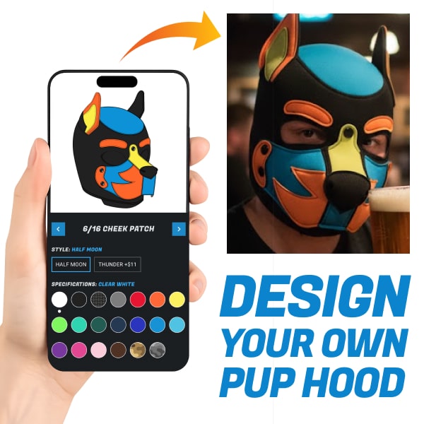 Alpha Custom Pup Play Hood - Design Your Own - Image 1