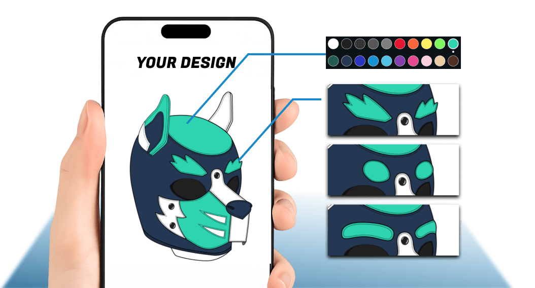 custom pup play hood designer tool