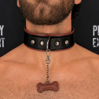 high quality leather human pup collar