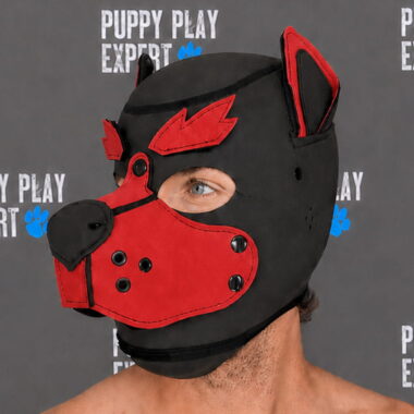 GB Neoprene Puppy Hood - Alpha Red bushy eyebrows