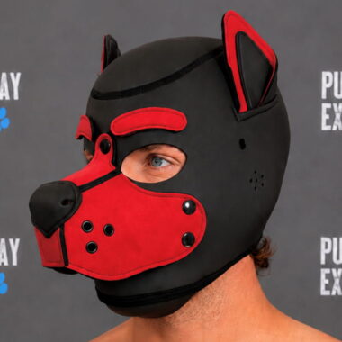 alpha red neoprene puppy hood