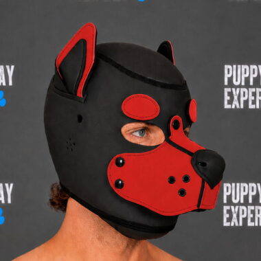 GB Neoprene Puppy Hood - Alpha Red round eyebrows