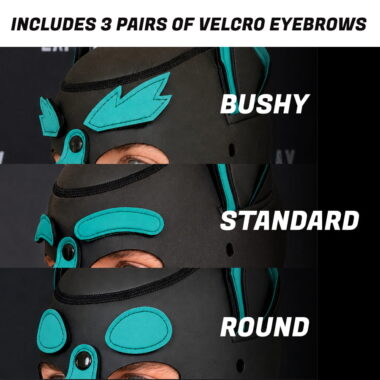 GB Neoprene Puppy Hood - Aqua Pup eyebrow sets