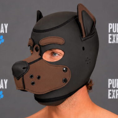 chocolate brown neoprene puppy hood