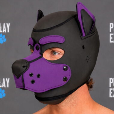 purple neoprene puppy hood