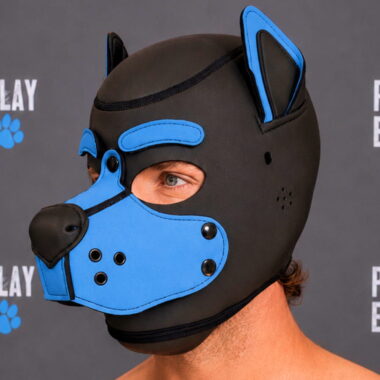 light blue neoprene puppy hood