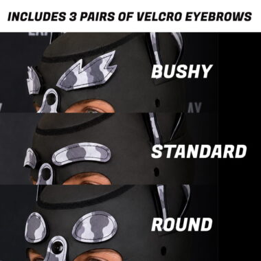 GB Neoprene Puppy Hood - Gray Camo eyebrow sets