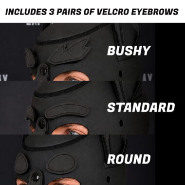 GB Neoprene Puppy Hood - Midnight Black eyebrow sets