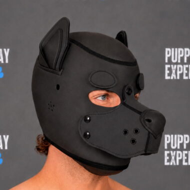 GB Neoprene Puppy Hood - Midnight Black round eyebrows